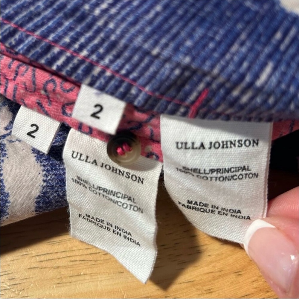 Ulla Johnson SET Tilda Top + Martime Shorts Fuchsia 2 Piece Matching Set Size 2 - Picture 2 of 14